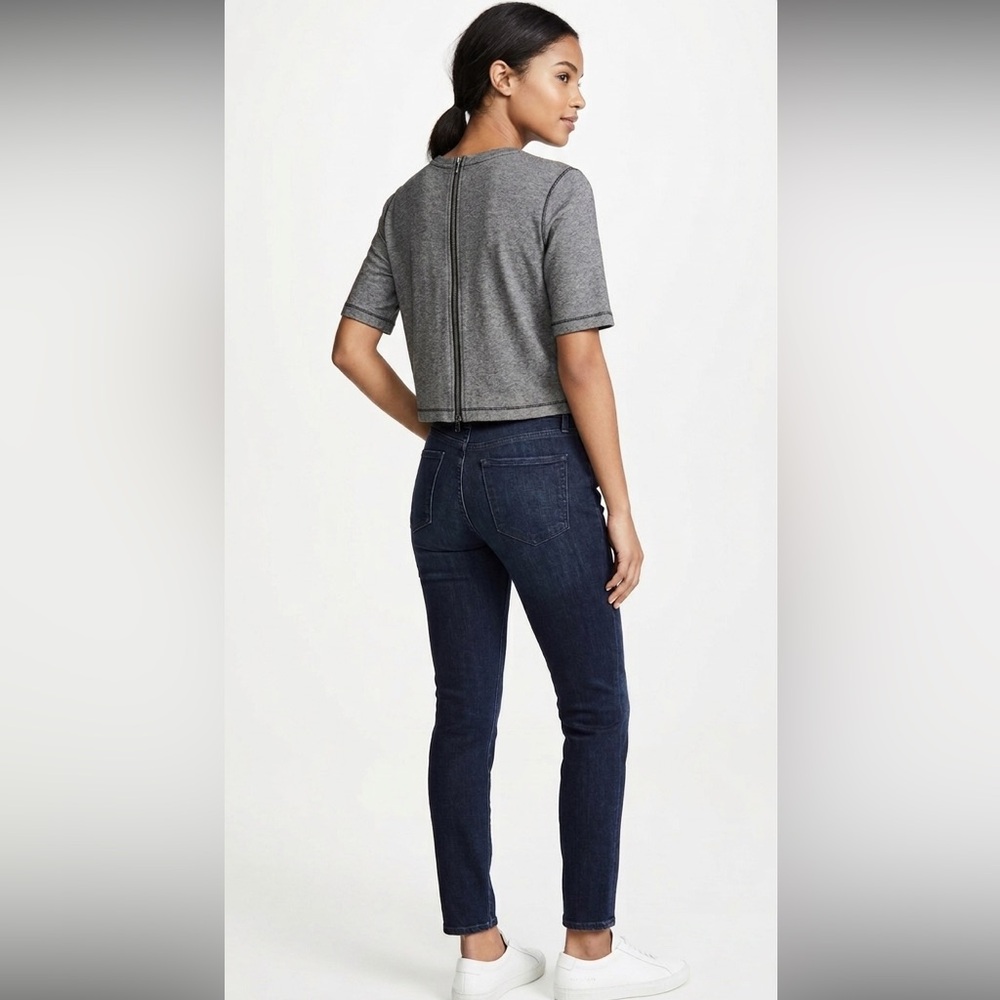 Rag & Bone Quinn Zip Short Sleeve Stripe Top - Picture 15 of 15